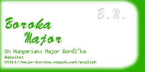 boroka major business card